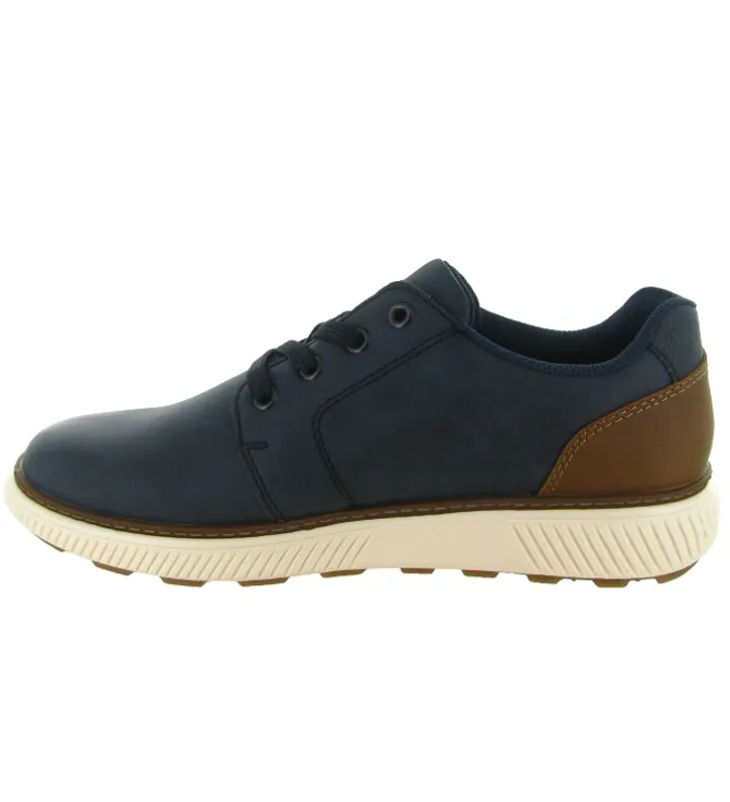 chaussures a lacets - Confort et décontracté - homme - Synthétique - Bleu - Rieker