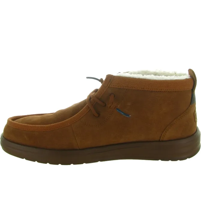 chaussures a lacets - Confort et décontracté - homme - Nubuck - Chestnut - Hey dude