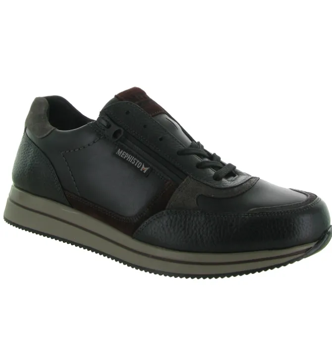 chaussures a lacets - Confort et décontracté - homme - Cuir - Noir - Mephisto