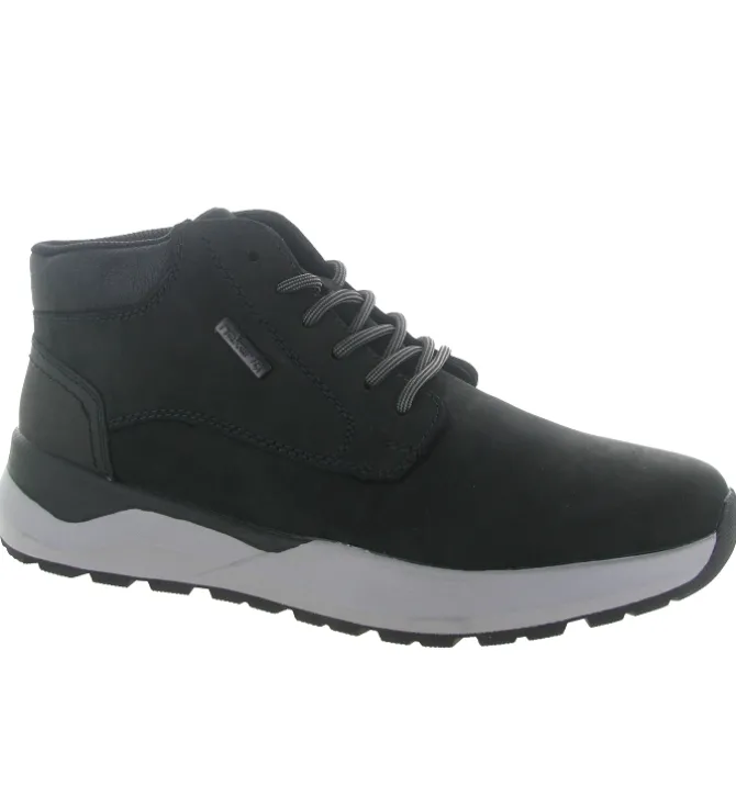 chaussures a lacets - Confort et décontracté - homme - Cuir - Noir - Rieker