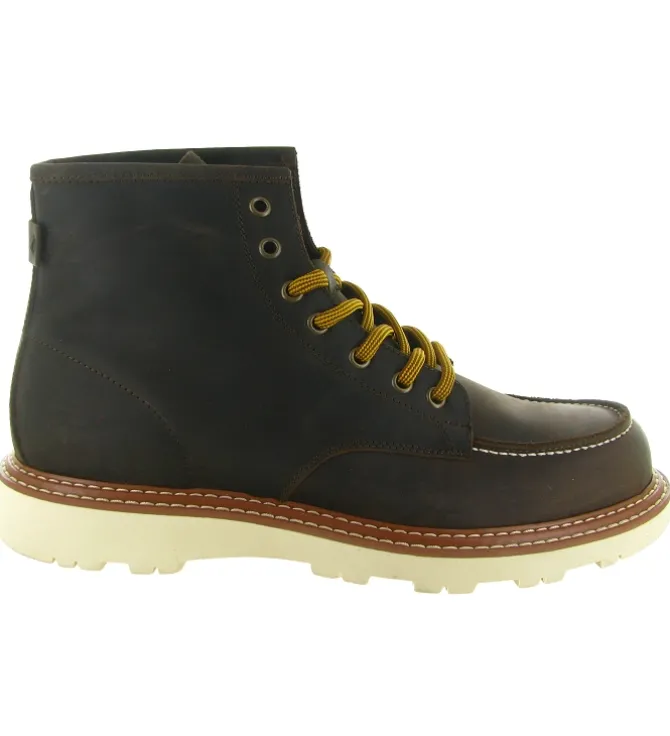 chaussures a lacets - Confort et décontracté - homme - Cuir - Marron - Kebo