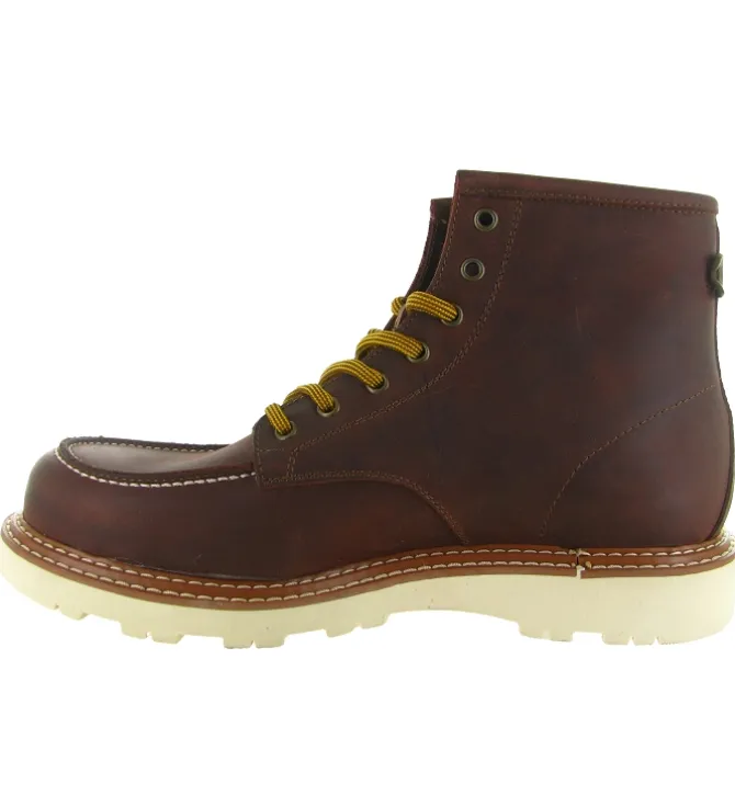 chaussures a lacets - Confort et décontracté - homme - Cuir - Bordeaux - Kebo