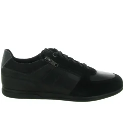 chaussures a lacets - Confort et décontracté - homme - Toile - Noir - Geox