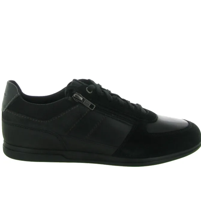 chaussures a lacets - Confort et décontracté - homme - Toile - Noir - Geox