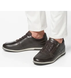 chaussures a lacets - Confort et décontracté - homme - Toile - Marron - Geox