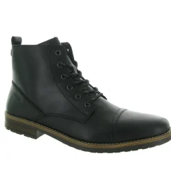 chaussures a lacets - Confort et décontracté - homme - Cuir - Noir - Rieker