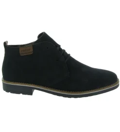 chaussures a lacets - Confort et décontracté - homme - Nubuck - Bleu Marine - Rieker