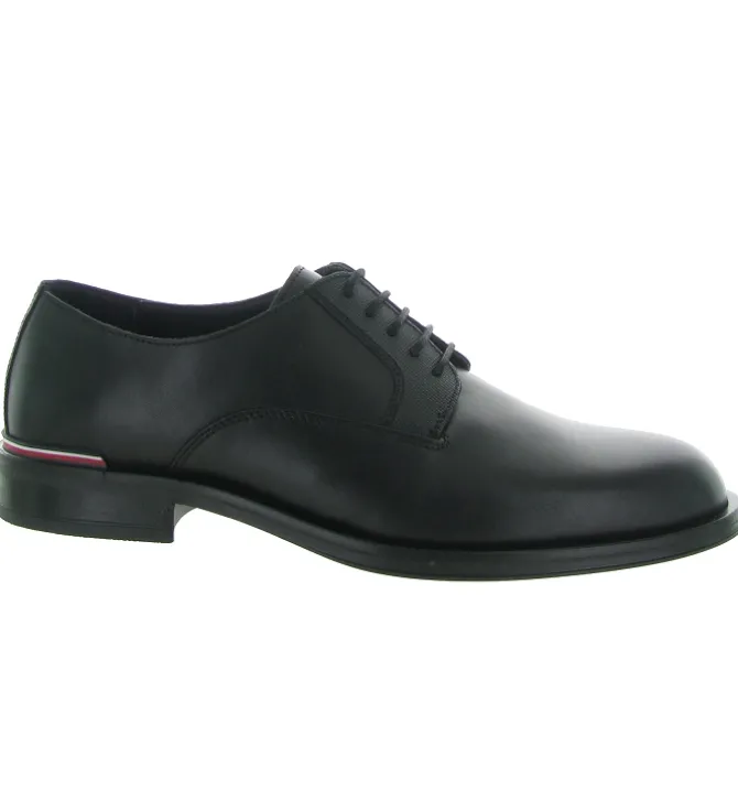 chaussures a lacets - Cérémonie - homme - Cuir - Noir - Tommy hilfiger