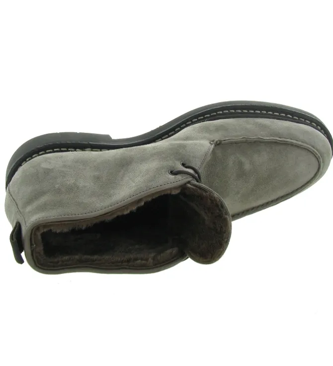 chaussures a lacets - Cérémonie - homme - Nubuck - Gris - Heschung