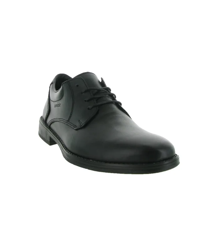 chaussures a lacets - Cérémonie - homme - Cuir - Noir - Rieker