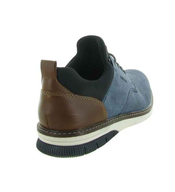 chaussures a lacets - Cérémonie - homme - Cuir - Bleu - Rieker