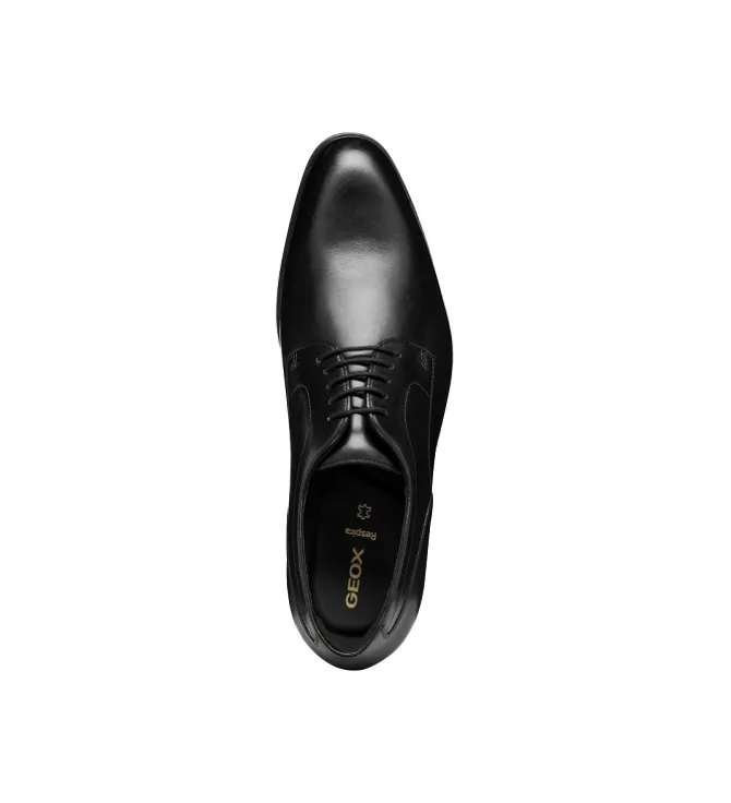 chaussures a lacets - Cérémonie - homme - Cuir - Noir - Geox