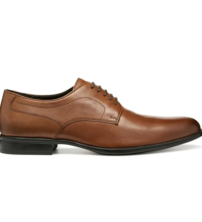 chaussures a lacets - Cérémonie - homme - Cuir - Marron - Geox