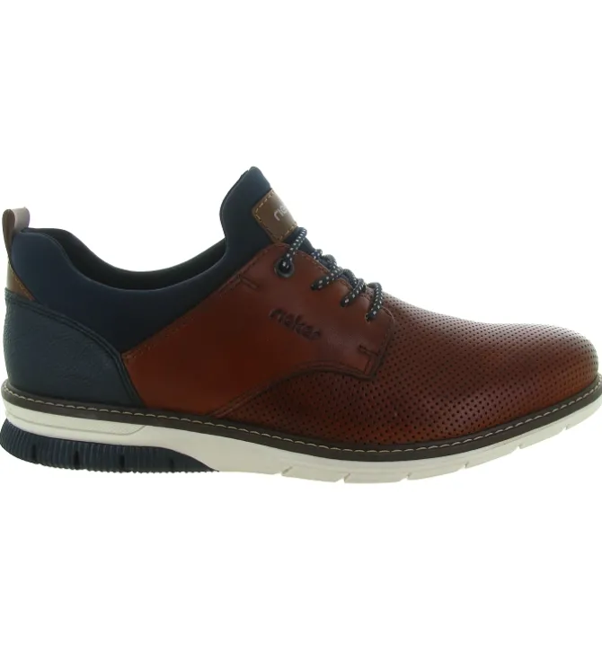 chaussures a lacets - Cérémonie - homme - Cuir - Marron - Rieker