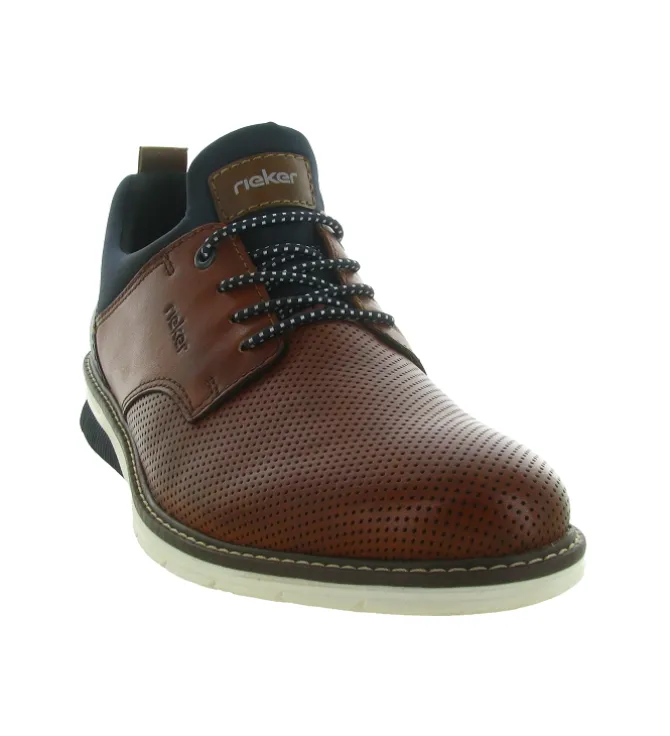 chaussures a lacets - Cérémonie - homme - Cuir - Marron - Rieker