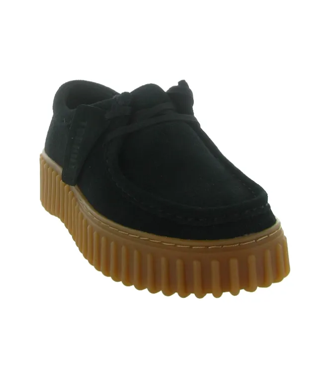 chaussures a lacets - Derby - femme - Nubuck - Noir - Clarks
