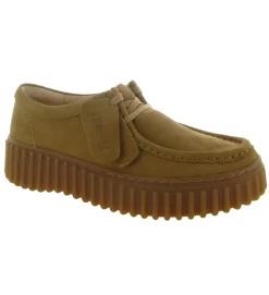 chaussures a lacets - Derby - femme - Nubuck - Marron - Clarks