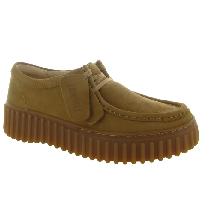 chaussures a lacets - Derby - femme - Nubuck - Marron - Clarks