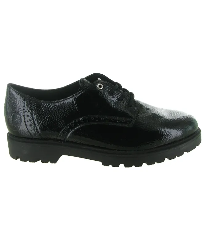chaussures a lacets - Derby - femme - Synthétique - Noir - Rieker