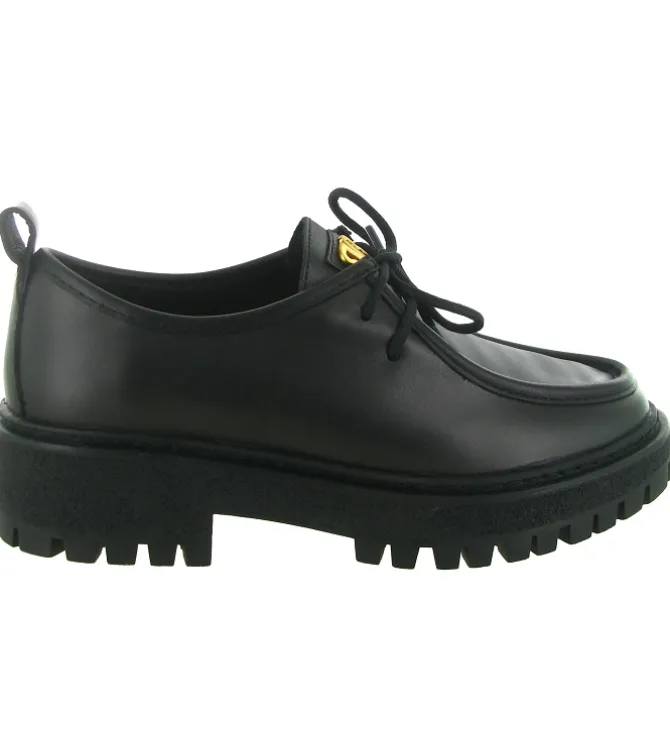 chaussures a lacets - Derby - femme - Cuir - Noir - Bibi lou