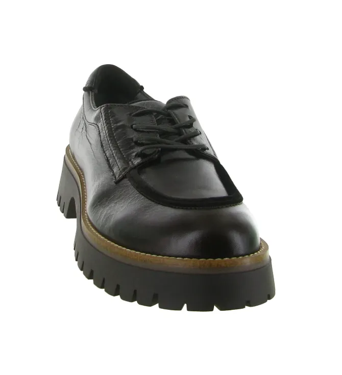 chaussures a lacets - Derby - femme - Cuir - Marron - Softwaves