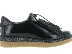 chaussures a lacets - Derby - femme - Cuir - Noir - Humat