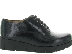 chaussures a lacets - Derby - femme - Cuir - Noir - Unisa