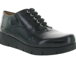 chaussures a lacets - Derby - femme - Cuir - Noir - Unisa