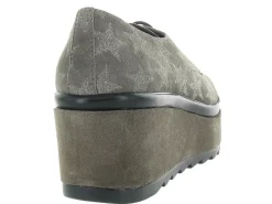chaussures a lacets - Derby - femme - Nubuck - Gris - Jhay