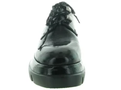 chaussures a lacets - Derby - femme - Cuir - Noir - Qootum
