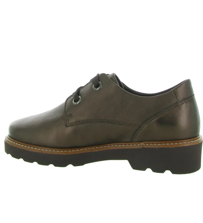 chaussures a lacets - Derby - femme - Cuir - Bronze - Mephisto