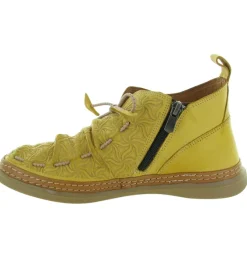 chaussures a lacets - Détente - femme - Cuir - Jaune - Madory