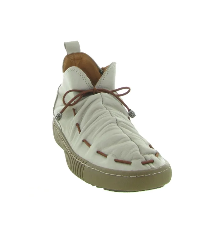 chaussures a lacets - Détente - femme - Cuir - Blanc - Madory