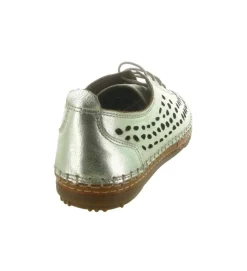 chaussures a lacets - Détente - femme - Cuir - Argent - Madory