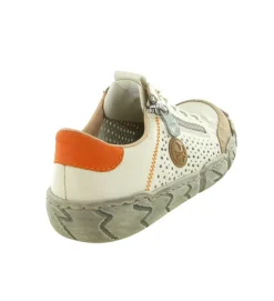 chaussures a lacets - Détente - femme - Synthétique - Beige - Rieker