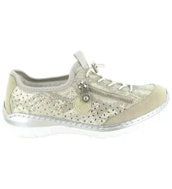 chaussures a lacets - Détente - femme - Synthétique - Beige - Rieker
