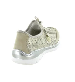 chaussures a lacets - Détente - femme - Synthétique - Beige - Rieker