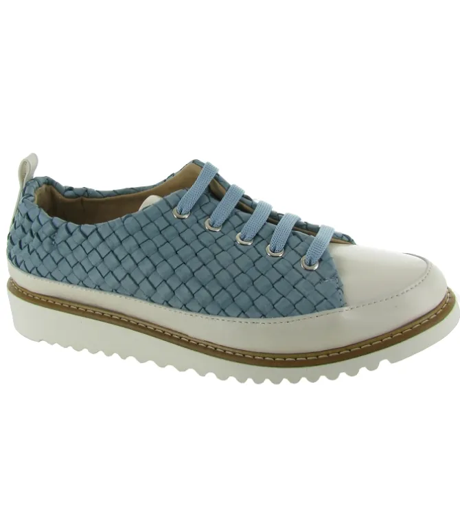 chaussures a lacets - Détente - femme - Cuir - Bleu - Xsa