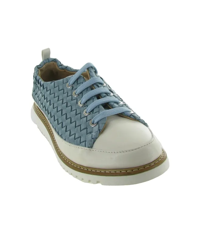 chaussures a lacets - Détente - femme - Cuir - Bleu - Xsa