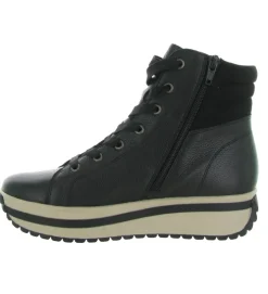 chaussures a lacets - Détente - femme - Cuir - Noir - Rieker