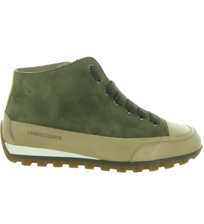 chaussures a lacets - Détente - femme - Cuir - Kaki - Candice cooper