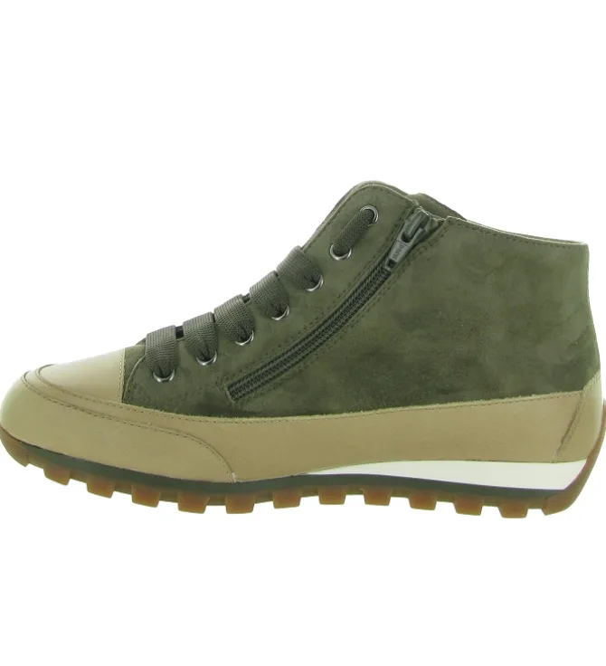 chaussures a lacets - Détente - femme - Cuir - Kaki - Candice cooper