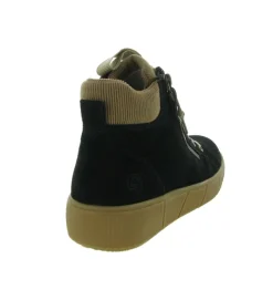 chaussures a lacets - Détente - femme - Cuir - Noir - Remonte