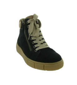 chaussures a lacets - Détente - femme - Cuir - Noir - Remonte