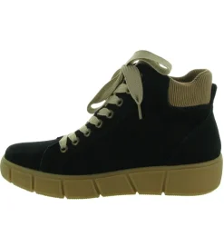 chaussures a lacets - Détente - femme - Cuir - Noir - Remonte