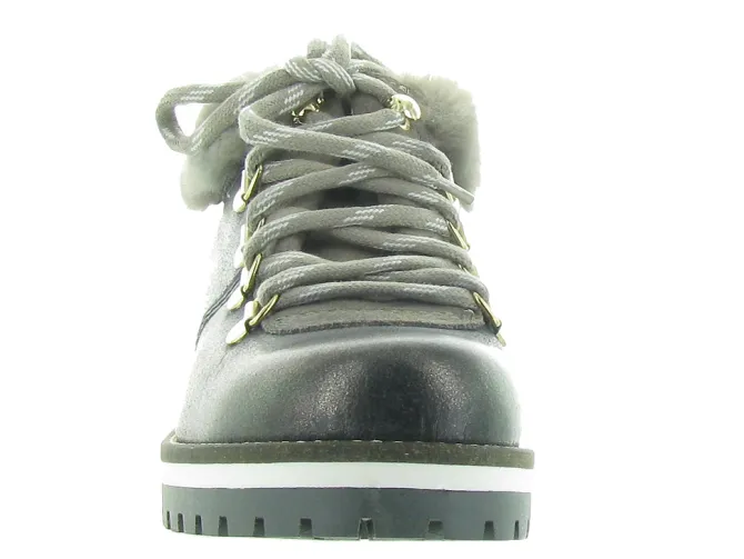 chaussures a lacets - Détente - femme - Cuir - Anthracite - Armando
