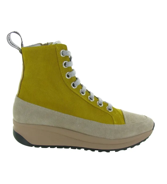 chaussures a lacets - Détente - femme - Nubuck - Jaune - Vaddia