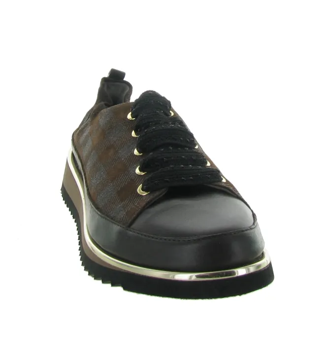 chaussures a lacets - Détente - femme - Cuir - Marron - Xsa