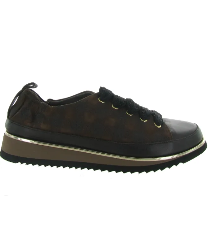 chaussures a lacets - Détente - femme - Cuir - Marron - Xsa