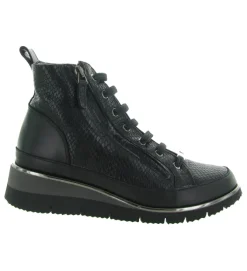 chaussures a lacets - Détente - femme - Cuir - Noir - Xsa
